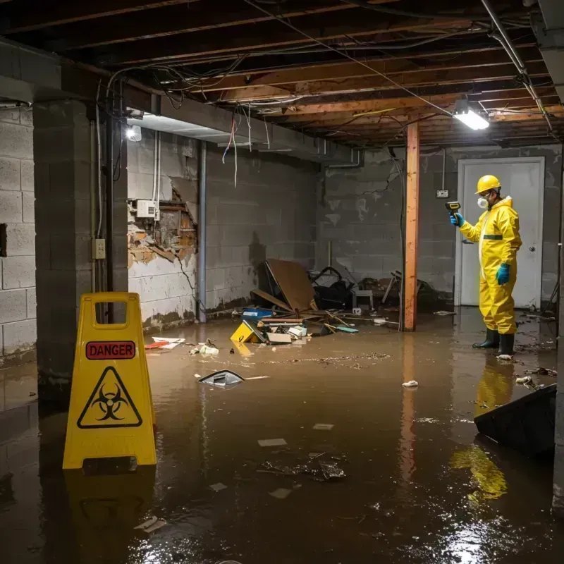 Flooded Basement Electrical Hazard in Glendale, WI Property